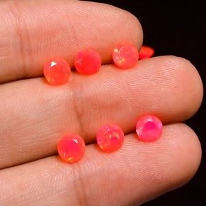 Pink Ethiopian Opal Round Cut Stone Loose Gemstone 9 Pcs 2.7 Ct. 5X5X4 mm A-5227 - Picture 1 of 3