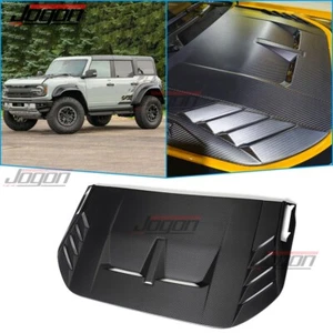 Engine Hood Bonnet Air Vent Decor Cover For Ford Bronco Raptor 22+ Matte Carbon - Picture 1 of 12
