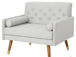 Christopher Knight Home Nour Fabric Mid Century Modern Club Chair Light Gray - Picture 1 of 1