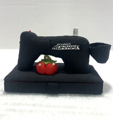 Project Runway Mini Fabric Sewing Machine Fashion Unique Pin Cushion -Sewing Box - Image 1 of 4