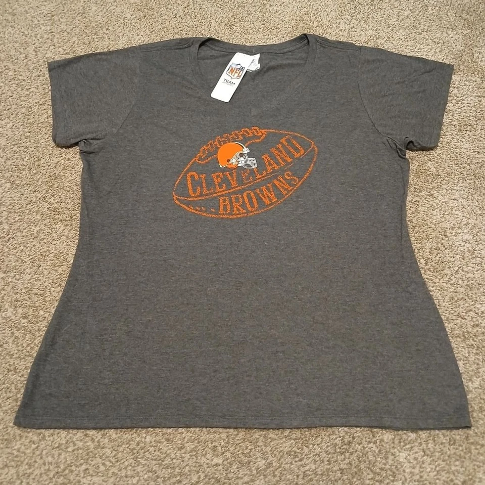 Camiseta para mujer Cleveland Browns estampado gráfico NFL cuello en V XXL (NUEVA CON ETIQUETAS) Foto 1 de 4