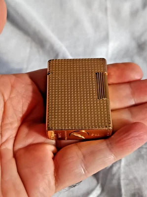ST Dupont Paris Ligne 1 Dorato a Punta di Diamante Accendino Lighter Briquet - Immagine 1 di 4