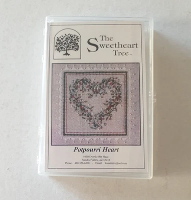 The Sweetheart Tree Potpourri Heart Linen Cross Stitch Kit - Image 1 of 4