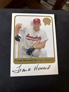 Frank Howard 2001 Fleer Greats Of The Game Autograph Washington Senators “Hondo” - Picture 1 of 4