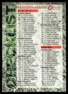 1994 O-Pee-Chee Checklist National League #270 - Picture 1 of 2