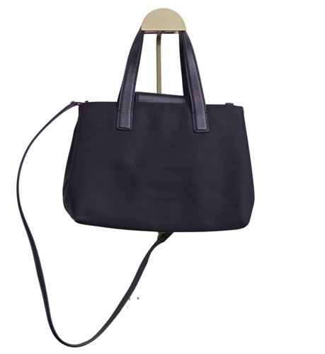 Borsa Coach 2 vie nylon e pelle media nera con tracolla GOK 7400