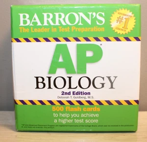 AP BIOLOGY 500 FLASH CARDS BARRON’S TEST PREP 2ND EDITION - Picture 1 of 3