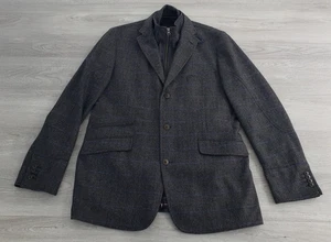 KROON Richie Hybrid Sport Mantel Herren 42 L Jagdjacke Wolle Kaschmir Navy Grau - Bild 1 von 21