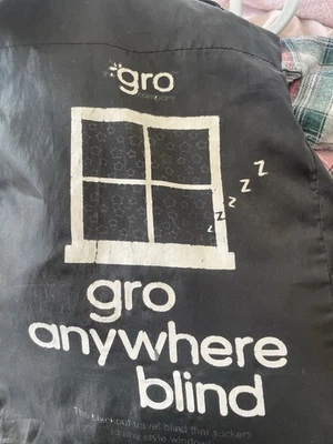 Gro Anywhere Blackout Blind In-Carry Bag Black Suction Cups Easy to Install - Image 1 of 4