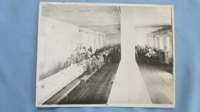 Foto original de comedor y mineros Sunnyside Mine Colorado de 1900 con litera Foto 1 de 4