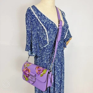 Coach CL411 Morgan Schultertasche mit Rosenmuster in Iris Multi - Bild 1 von 8
