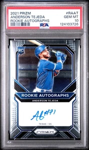 PSA 10 Anderson Tejeda - Autografi Panini Prizm Rookie 2021 #RAAT (AU, RC) - Foto 1 di 2