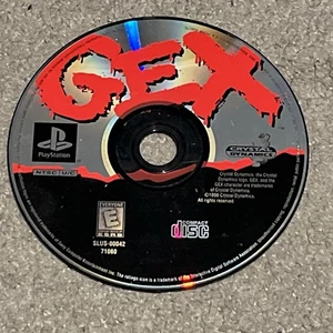 Gex Sony PlayStation 1 PS1 Black Label Video Game Disc Only Tested - Picture 1 of 3