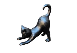 Dekofigur Katze Gusseisen Kater Tierfigur Skulptur Landhausstil Kätzchen - Bild 1 von 4