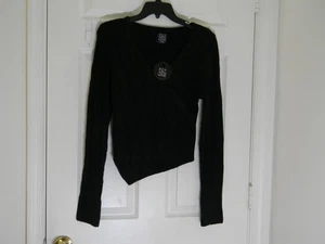 Maglione donna FCT with LOVE asimmetrico finto avvolgente nero taglia L nuovo con etichetta - Foto 1 di 3