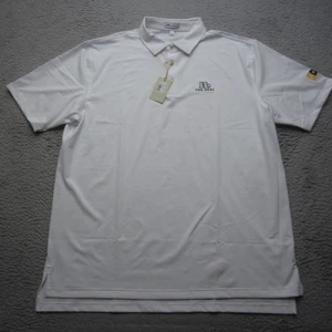Peter Millar Poloshirt Herren XL weiß Krone Sport Golf Sonnenschutz Stretch - Bild 1 von 14