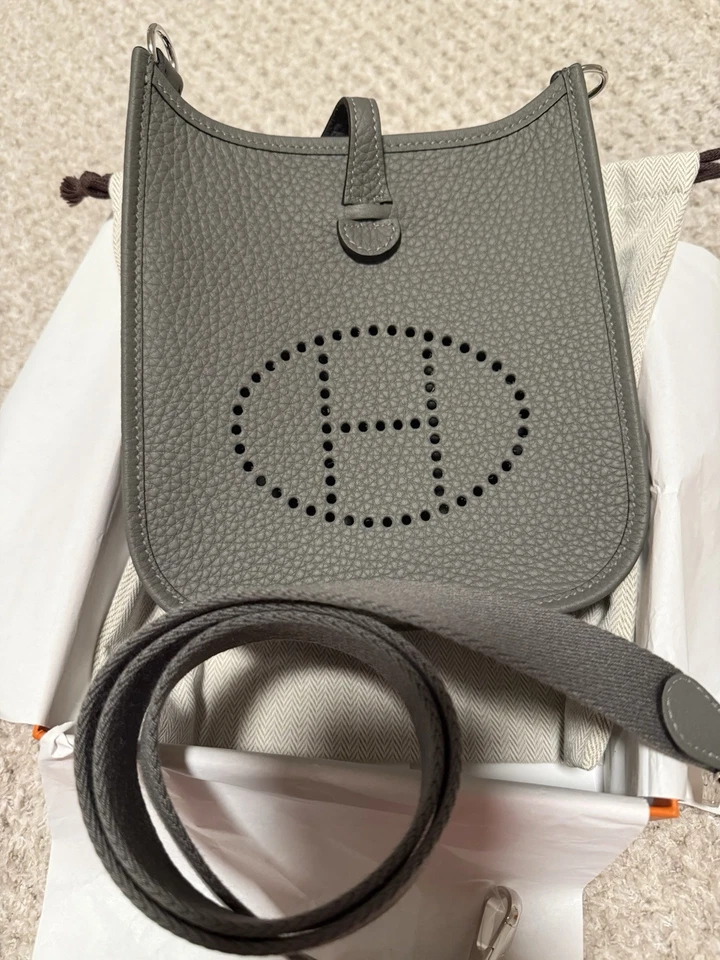 New  Hermes Evelyne 16 Amazone Bag (2024) TPM Mini Noir Black Palladium Hardware - Image 1 of 3