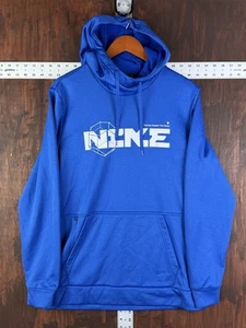 Nike Therma-Fit Essential Mock Neck Hoodie DD1173-480 Blue White Men’s Medium - Picture 1 of 10