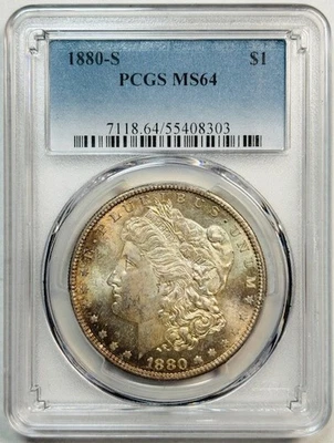 1880-S MORGAN DOLLAR PCGS MS64 - Image 1 of 2