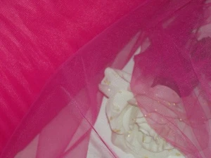 Hot pink tulle fabric nylon netting net dress weight textile 5 yards x 58 inches - Picture 1 of 1