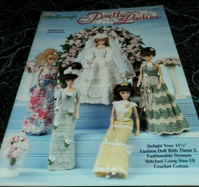 BK10 THE NEEDLECRAFT SHOP 1998, CROCHET PRETTY LADIES PATTERN LEAFLET - Image 1 of 2