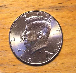 2010-D Uncirculated KENNEDY Half Dollar - Lamination Error - 2 Sides - Picture 1 of 2