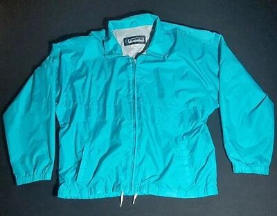 Chaqueta grande vintage Pacific Trail abrigo años 90 forrado en verde azulado Foto 1 de 4