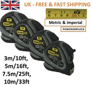 Tape Measures 3m / 5m/ 7.5m / 10m metric/imperial Retractable Tape Non-Slip  - Picture 1 of 13