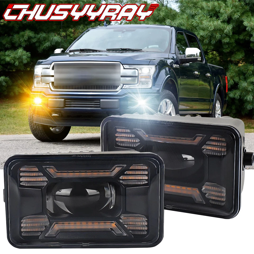 2pc LED Fog Lights Assembly Bumper Wihte Lamps Fit For Ford F150 2016 - Image 1 of 4