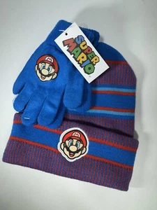 Super Mario Beanie And Glove Set - Picture 1 of 7