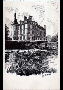 VENDOEUVRES (36) CHATEAU de BEAUCHE Coté Nord illustré par R. MIALON en 1948