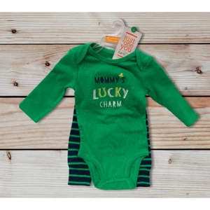 Carter's 3 Month Just One You Baby Set Green Mommy's Lucky Charm 1 Piece + Pants - Picture 1 of 9