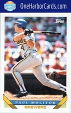 1993 Topps Milwaukee Brewers Baseball Card #207 Paul Molitor