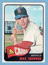 MIKE SHANNON 1965 TOPPS #43 NM CLEAN BACK NO CREASES ST. LOUIS CARDINALS