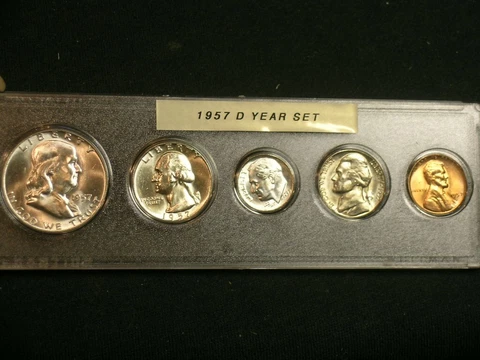 1957-D Very Choice BU Denver Mint Year Set                  -     57D7 Cover