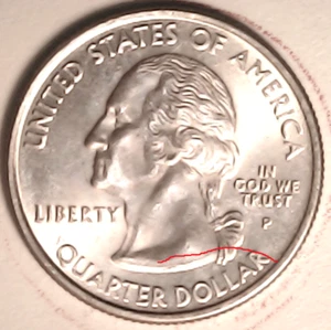 New York Quarter 2001P Die Crack; & Doubling Errors - Picture 1 of 4