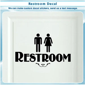 Toilette Vinyl Aufkleber Tür Bad Schild Männer Frauen Toilette Kunst Decal 068 - Bild 1 von 3
