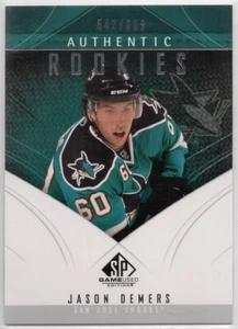 2009-10 SP Game Used Jason Demers #154 Sharks Authentic Rookies SN# /699 - Picture 1 of 1