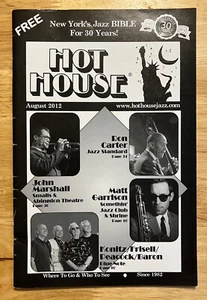 Hot House Aug 2012 New York's JAZZ NIGHTLIFE GUIDE music booklet - Picture 1 of 3