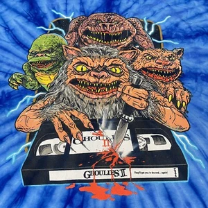 Ghoulies II Blue Tye Dye 2XL T-shirt XXL Horror Movie Monsters Haunted Comedy - Picture 1 of 6