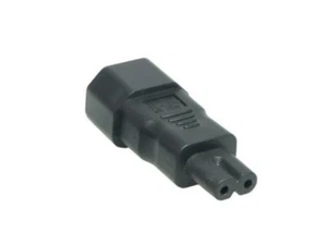 Stromadapter Kaltgerätestecker C14 - Euro 8 Buchse C7 schwarz - Picture 1 of 1