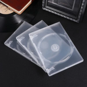 6 PCS CD Case Clear Video Storage Box Dvd Holders Sturdy Plastic - Afbeelding 1 van 12