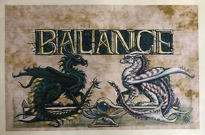 Dragon Balance - Computer Generated Counted Cross Stitch Pattern  (2004) - Picture 1 of 2