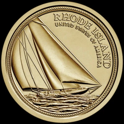 2022 D American Innovation Rhode Island Dollar "BU" US Mint Coin - Image 1 of 3