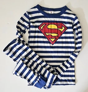 Hanna Andersson 150 12 Long John Marvel Superman Pajamas Set NG1-218 - Picture 1 of 3