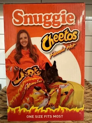 Snuggie Flaming Hot Cheetos Wearable Super Soft Fleece Blanket w/ Sleeves - Image 1 of 4