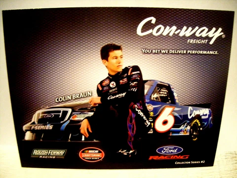 2008 ROUSH-FENWAY COLIN BRAUN #6 CON-WAY FORD CRAFTSMAN NASCAR TRUCK POSTCARD Cover