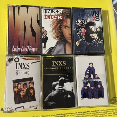 INXS Cassette Tape Lot 6x Listen Thieves Kick X Welcome Shabooh Swing Foto 1 de 4