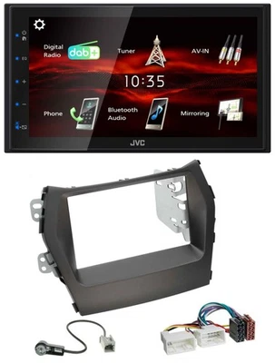 JVC USB Bluetooth MP3 DAB 2DIN Autoradio für Hyundai Santa Fe ab 12 ohne Navi - Bild 1 von 4