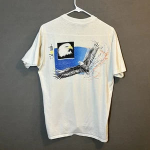 VTG '88 Rocky Mountain Eagle T-Shirt Adult L (fits Med) Wht Stedman Super Hi-Cru - Picture 1 of 16